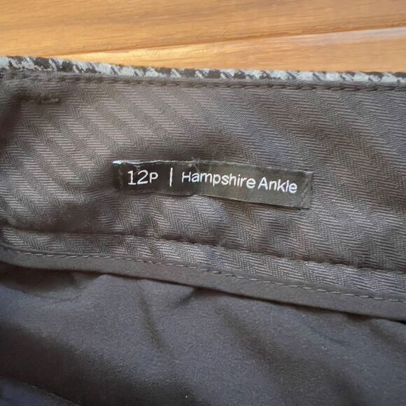 Talbots Pants Size 12P Petite Hampshire Ankle Houndstooth Black/Gray - Picture 6 of 10